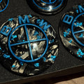 2 logo bmw blue carbon forged