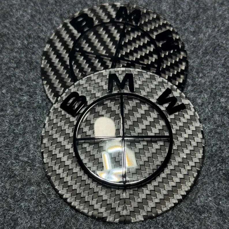 2 logo bmw carbon fiber black