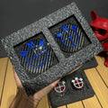 2 logo bmw blue carbon fiber