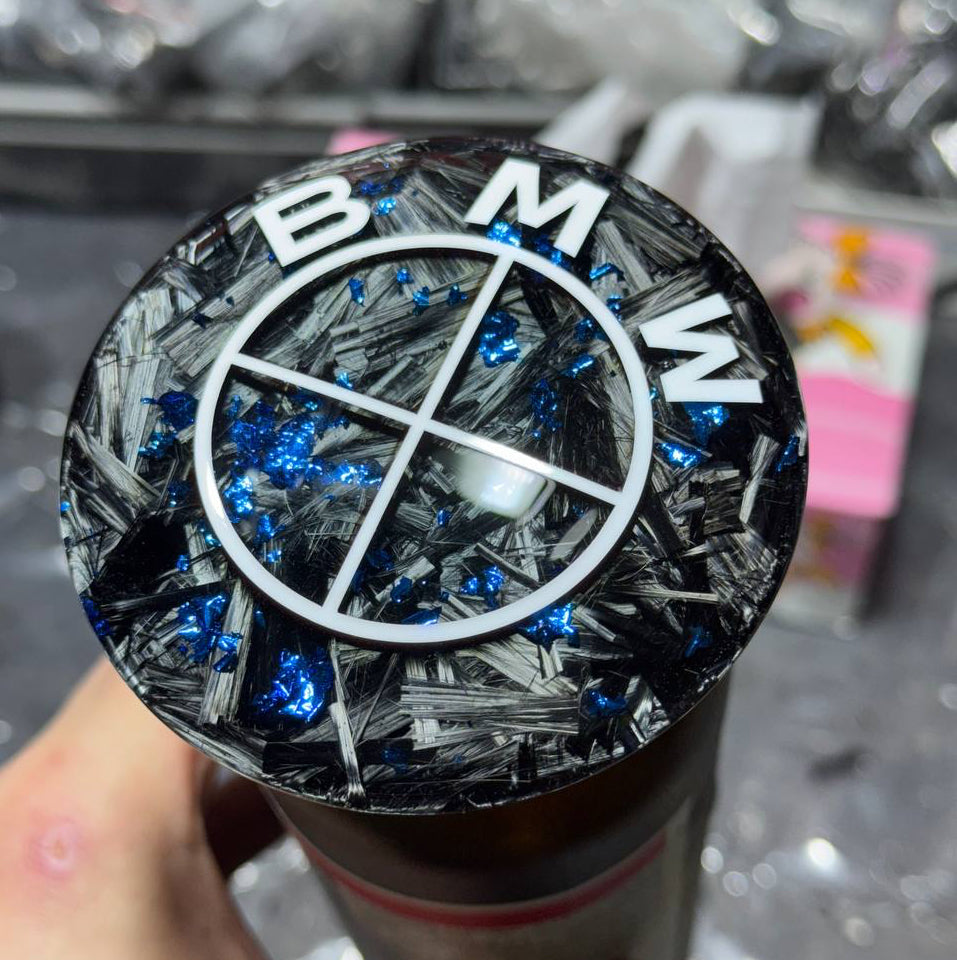 2 logo bmw blue carbon forged