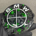 2 logo bmw green carbon fiber