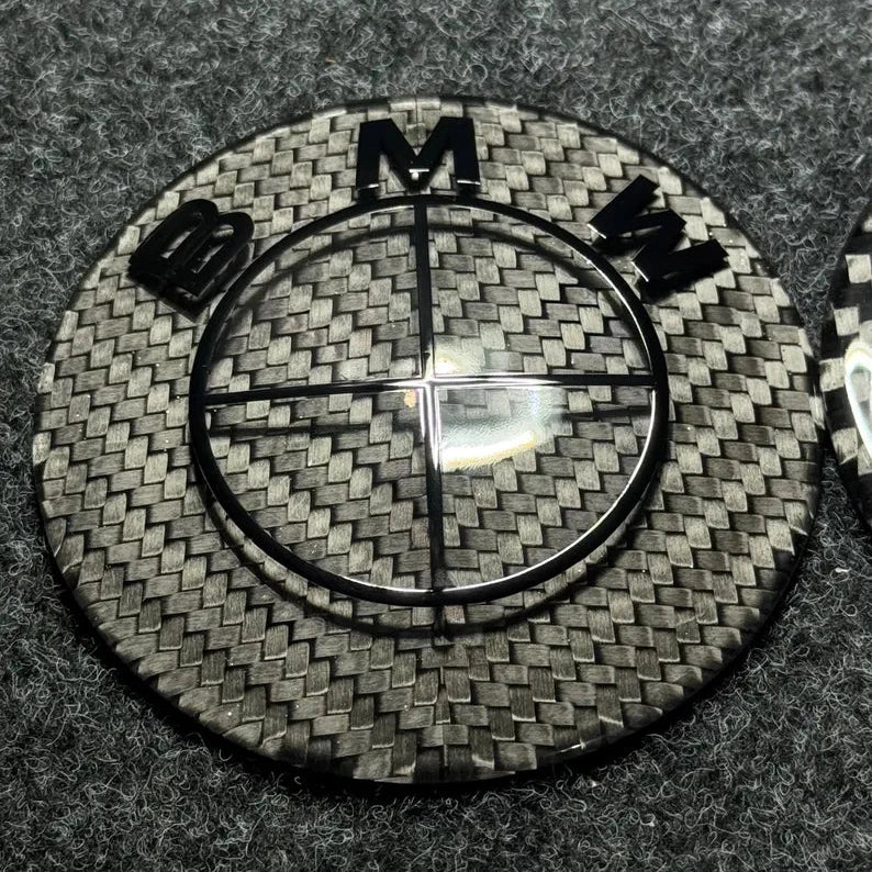 2 logo bmw carbon fiber black
