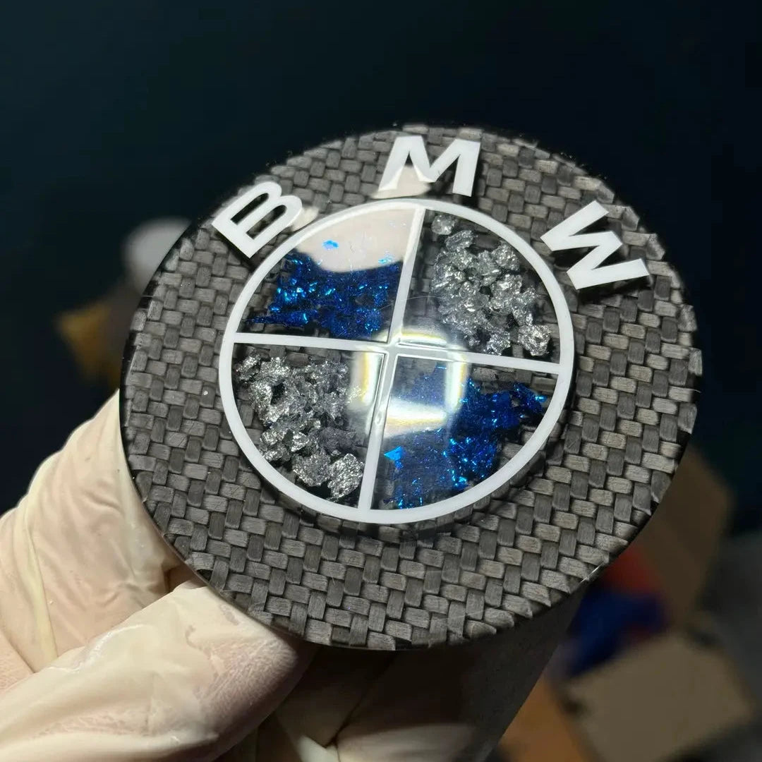 logo bmw silver & blue carbon fubef