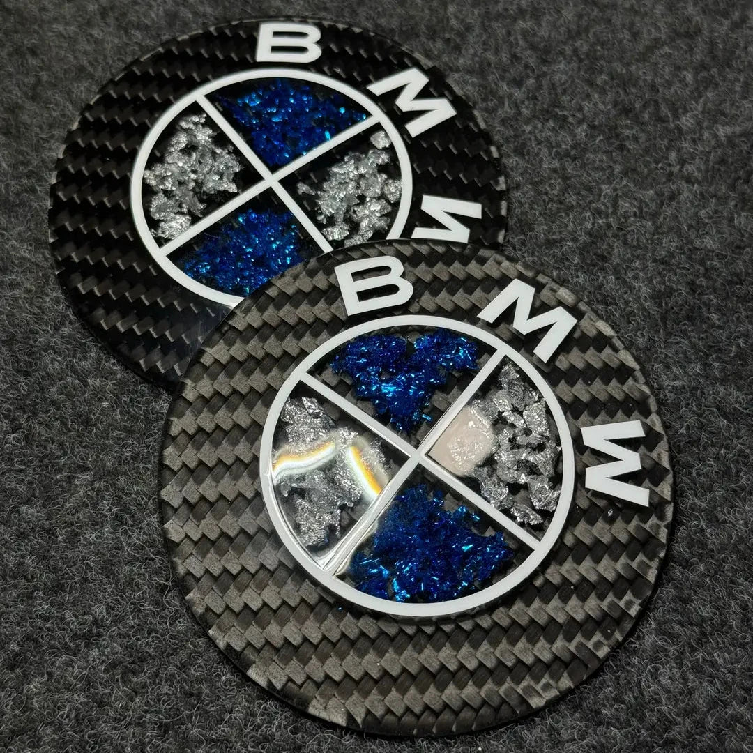 logo bmw silver & blue carbon fubef