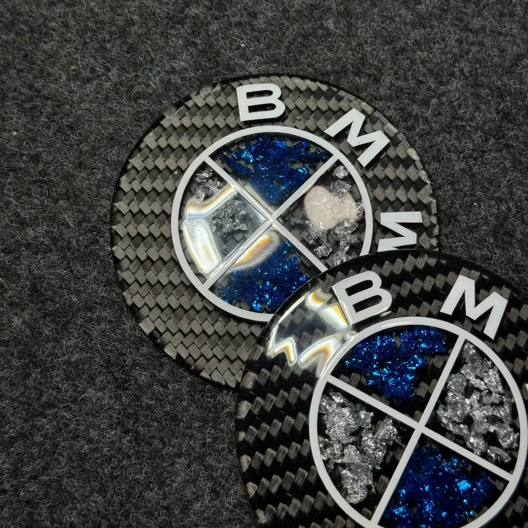 logo bmw silver & blue carbon fubef